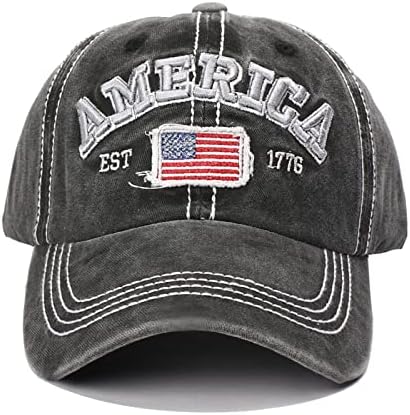 ספורט חורים שחוקים דגל כובעי שמש שטופים וכובעי בייסבול עם כובעי בייסבול של נשים אמריקאיות של נשים חיצוניות