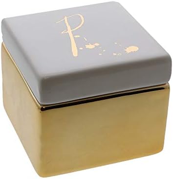 קופסת תכשיט זהב לנשים עם מכסה ראשוני