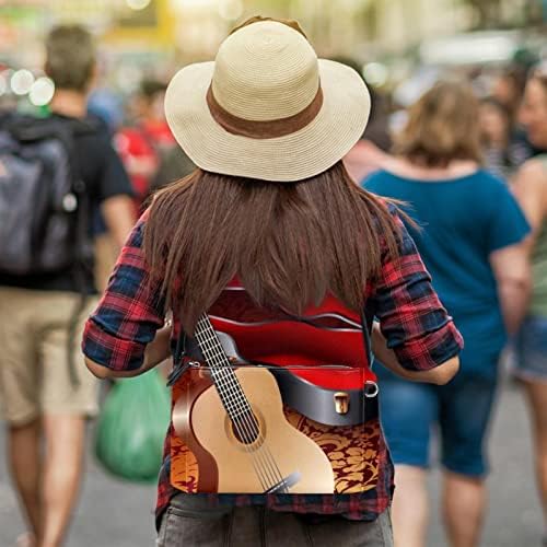 תרמיל לטיולים בעור טבובט תרמיל נייד קל משקל לנשים, סגנון גלאם בגיטרה