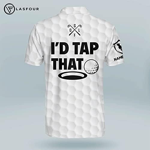 Lasfour בהתאמה אישית חולצות גולף מצחיקות לגברים, חולצות פולו גולף מטורפות לגברים, חולצות גולף מגניבות