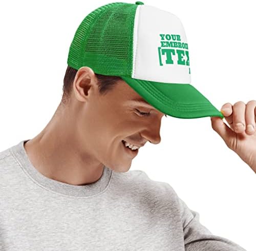 Pranboo® טקסט מותאם אישית בהתאמה אישית · לוגו · כובע/כובע צילום, רקום ומודפס, Snapback רשת משאית