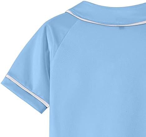 Jeecoin Baseball'sball Jersey כפתור מדים מדים חולצות טירטס היפ הופ היפסטר סופטבול רגיל חולצות פעילות