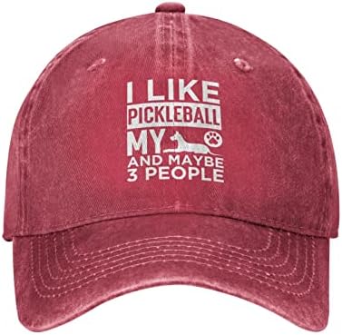 כובע חובב חמוצים של ספגן כובע חובבי חמוצים אני אוהב את הכדורגל הכלב שלי ואולי 3 אנשים כובעים כובעי בייסבול