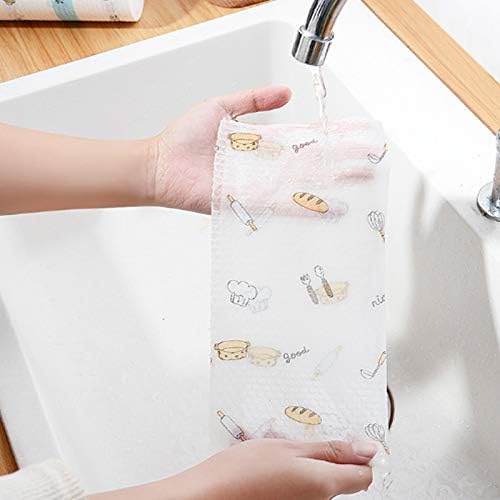 בד ניקוי מטבח חד פעמי שאינו ארוג, גלילי ניגוב שטיחי סיבים טבעיים לשימוש חוזר עם סבון כלים לחדר אמבטיה