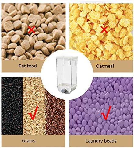 קיר רכוב דגנים מיכל מתקן,משפיע כביסה חרוזים מתקן פלסטיק אטום אחסון מכולות אטום יכול עבור מזון אורז סוכריות