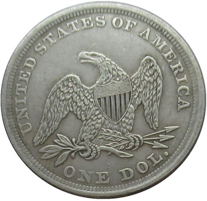 דגל 1 דולר ארהב 1842 מטבע זיכרון מעופף מצופה כסף