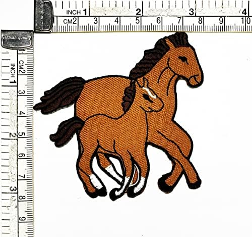 קליינפלוס 3 יחידות. חום סוס תיקוני ילד קריקטורה ברזל על אפליקצית מוטיב תיקון מתאים לילדים למבוגרים עשה