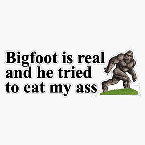סטודיו של Lad Bigfoot הוא אמיתי והוא ניסה לאכול את מדבקה של מדבקת התחת שלי מדבקה פגוש מדבקה אטומה למים