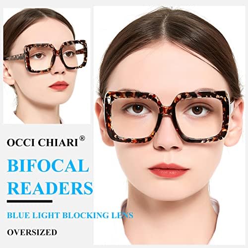 Occi Chiari משקפי קריאה דו -פוקליים נשים חוסמות אור כחול גדול