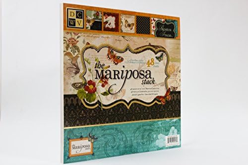 ערימות DCWV פרימיום, Mariposa Matstack עם נצנצים ונייר כסף, 48 גיליונות, 12 x 12 אינץ '