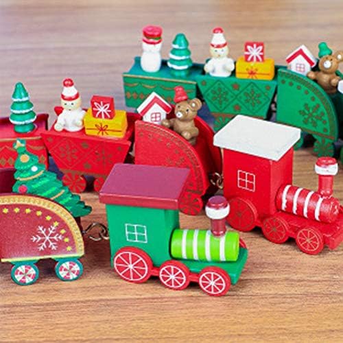 חג המולד עץ אדום רכבת קישוט יצירתי 4 סעיף רכבת קישוט למסיבה פסטיבל בית תפאורה