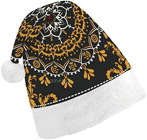חג המולד סנטה כובע, פרחי עיצוב חג המולד חג כובע למבוגרים, יוניסקס נוחות חג המולד כובעי לשנה חדשה חגיגי