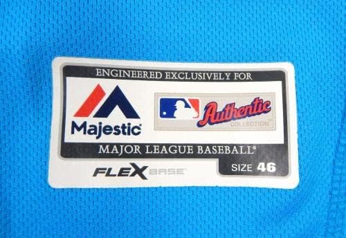 מיאמי מרלינס קסטילו 43 משחק השתמשו בג'רזי כחול 46 DP22237 - משחק גופיות MLB משומשות