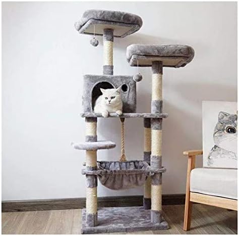 ואנוון יוקרה חתול עץ רב שכבתי עץ חתול מגדל עם קטיפה בד כיסוי סיסל גרוד עבור חיות מחמד חתול חתול בית