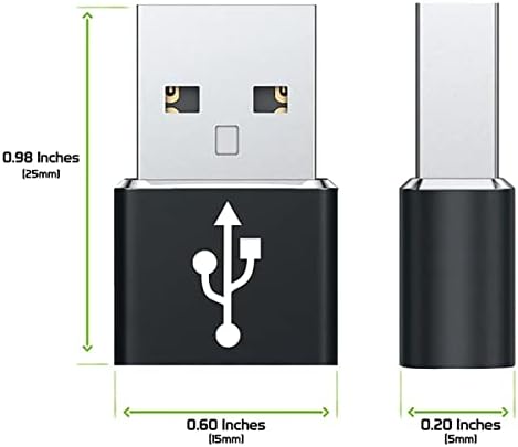 USB-C נקבה ל- USB מתאם מהיר זכר התואם ל- ZTE Z963U שלך למטען, סנכרון, מכשירי OTG כמו מקלדת, עכבר, מיקוד,