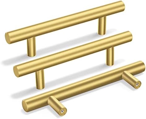10 חבילות ארונות זהב מוזהבים ידיות מגירות מושכות ארון מטבח חומרת חומרת 3-1/2 אינץ