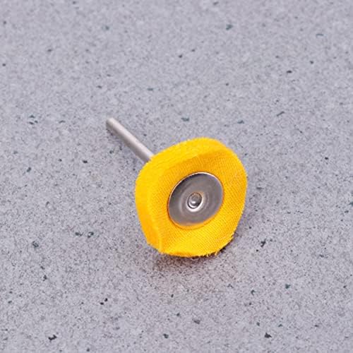 גופי 120 יחידות כדור כותנה אביזרי מראה עם משטח+ תרגיל מרוט ידית חיץ כלי עמיד וליטוש בד קטן צהוב עבור