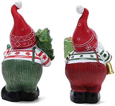 Hodao 2 PCS קישוטי גמדי חג המולד חג המולד גמרים צלמיות עיצוב חורף שדוד בעבודת יד סקנדינבי טומטה גנום