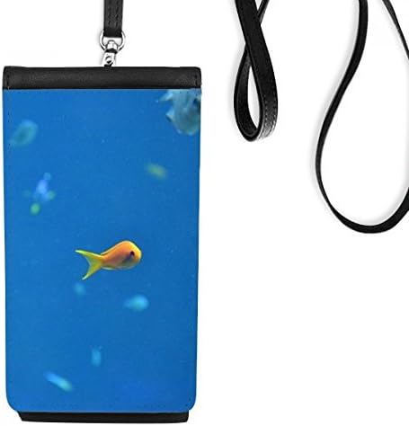 אוקיינוס ​​דג מדע טבע תמונה טלפון ארנק ארנק תליה כיס נייד כיס שחור