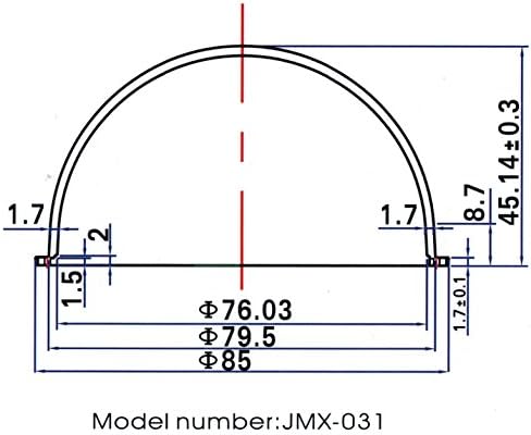 JMX 3.1 אינץ 'אקריליק מקורה/חיצוני CCTV CCTV CLAT