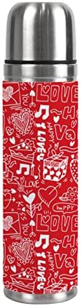 יום הולדת Vantaso's Valentine יום הולדת אהבה לבבות אדום מבודד ואקום בקבוק ספורט בידוד ספורט בקבוק מים