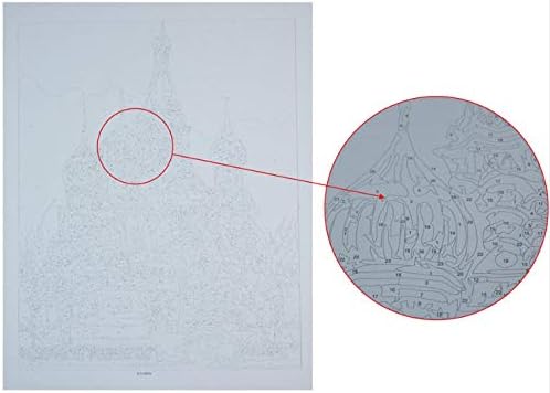 QGHZSCS צבע לפי מספרים ציור דיגיטלי פרח לוטוס שפירית ערכות DIY ART DERATIONATION DECORE A3