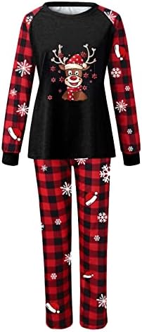 סטים תואמים לחג המולד המשפחתי 2022 חמוד חג המולד איילים הדפס גרפי של PJ Setts Pajamas Sleepwear PJS