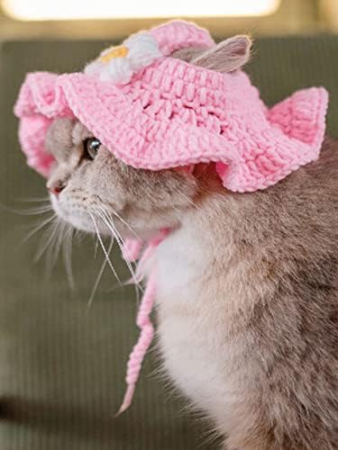 Qwinee Cartoon עיצוב סרוג כובע כלב חמוד כובע חתול רך ארנב ארנב כובע ליל כל הקדושים תלבוש