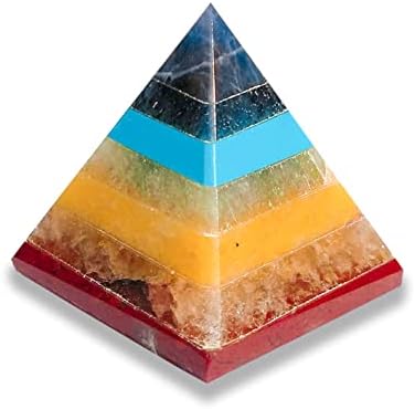 אבני ריפוי וקריסטלים-ערכת קריסטל-שבע צ'אקרה קריסטל סט-פנג-שואי צ'אקרס צ'אקרס ריפוי ערכת אבן פירמידה