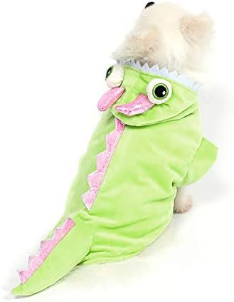 תלבושות דרקון לחתול כלב מוגוקו, שמלת קוספליי של חיית המחמד, תחפושת דינוזאור ירוקה לכלבי כלבים קטנים
