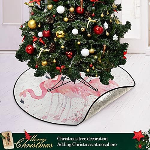 צבעי מים פלמינגו ורוד עץ חג המולד מחצלת עץ אטום למים שטיח מחצלת מחצלת מתחת לעץ חג המולד אביזר להגנת