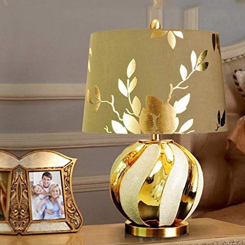 מנורה שולחן קרמיקה קרמיקה מנורת שולחן-אירופית מנורת שינה מיטה מיטה חמה ומפנרת שמורת שולחן זהב פנורת