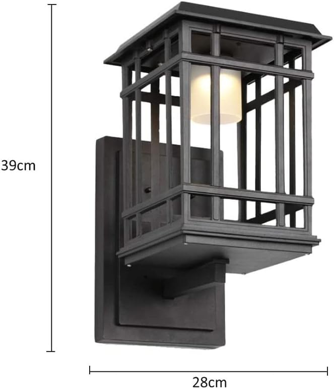 מנורת מרפסת חיצונית אדיסון E27 בית אלומיניום קיר אור ויקטוריה אטום גשם מנורת קיר חוץ אנטי -וולסטית כפרית