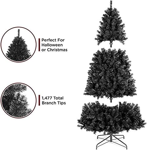 Topyl 5ft עץ חג המולד מלאכותי עץ אורן חג המולד יצירתי עם מתכת מתקפלת עמדת מושלם לקישוט חג מקורה וחיצוני,