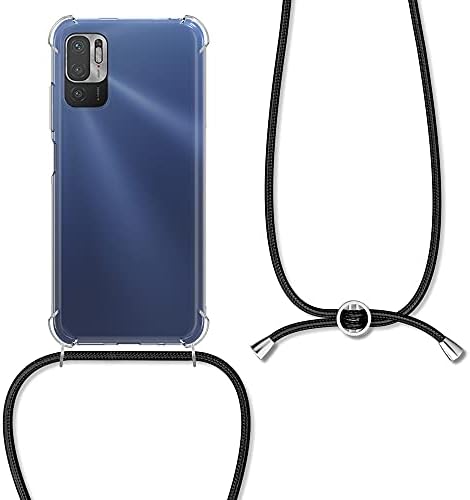 CWMobile Crossbody Case תואם ל- Xiaomi Redmi Note 10 5G Case - ברור כיסוי טלפון TPU עם רצועת כבל שרוך