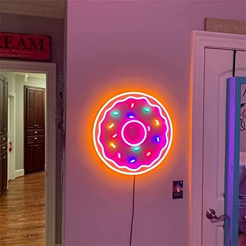DVTEL עיצוב סופגניות ניאון שלט LED דוגמנות אור אור אותיות זוהרות שלט לוח אקרילי ניאון אור דקורטיבי,