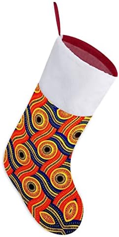 נחש אפריקני הדפס גרבי גרבי חג המולד עם אח קטיפה תלויים לעיצוב עץ חג המולד