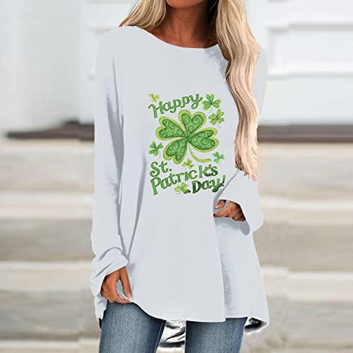 LuckyVibes מסתיר חולצות בטן לנשים באביב אביב סנט פטריק טוניקה טוניקה ללבוש עם חותלות טיז מזדמן חולצות