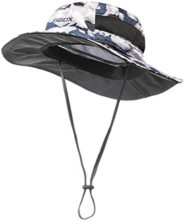 כובע דייג upf 50+ כובע הגנה מפני שמש לגבר ונשים כובע שמש, כובע חוף והליכה, חתירה, חתירה, כובע קיאקים
