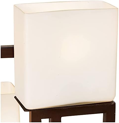 עיצוב יורו של Possini מנורות שולחן מודרניות 24 סט גבוה של 2 מתכת ברונזה רומאית 3 אור אופל זכוכית אופל