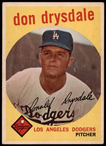 1959 Topps 387 דון דריסדייל לוס אנג'לס דודג'רס VG/Ex Dodgers