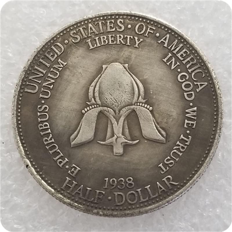 מלאכה עתיקה חצי דולר ארהב 1938 אוסף מטבעות זיכרון דולר כסף חדש 1590