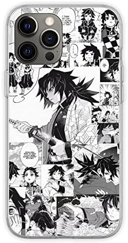 Panbandon תואם ל- iPhone 13 Pro Max Case Anime Demon Japan Tomioka Manga College Sockent Soft TPU סיליקון