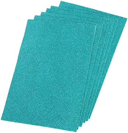 גיליונות קצף נצנצים של פטיקיל אווה נייר רך דבק עצמי 11.8 x 7.8 אינץ 'כחול בהיר לפרויקטים של DIY חבילה