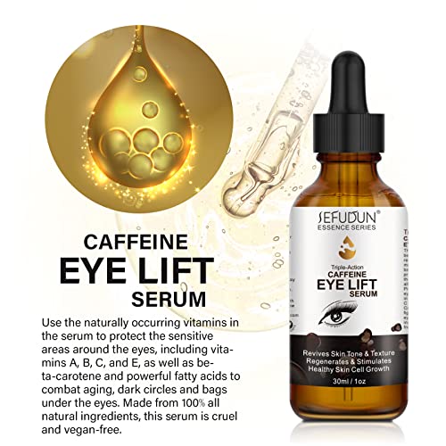 סרום עיניים קפאין עם ביצה, קולגן-אנטי אייג ' ינג סרום לטיפול בעיניים לנשים וגברים-מפחית נפיחות, עיגולים