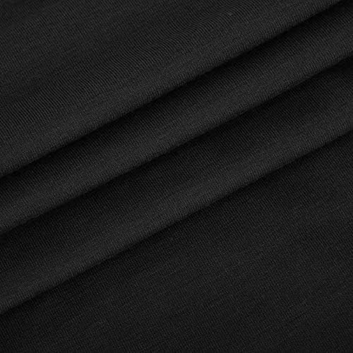 נשים של קצר פאף שרוול טי חולצות מקרית צלעות לסרוג מוצק צבע כיכר צוואר חולצות בתוספת גודל רופף מתאים
