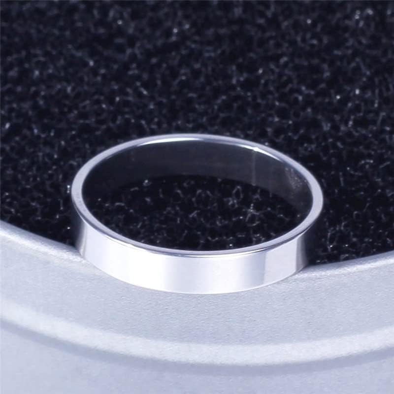 טבעות קולסו 316 ליטר 4 מ מ טבעת רצועה זעירה לגברים ואישה אופנה טבעת זנב כסף-80230
