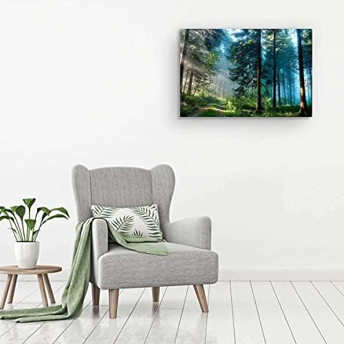 דרך קיר Startonight Art דרך בד ביער, נוף טבע לתמונת חדר השינה ממוסגר 24X36 אינץ '