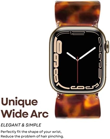 צנוד רחב חד -פעמי נמתח שרף צפייה בלהקה תואמת את Apple Watch לנשים, רצועת צמיד שעון אופנה של צב צב צב.