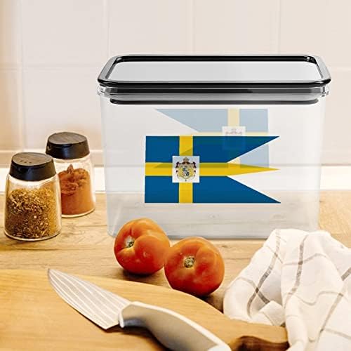 רויאל שוודי דגל אחסון קופסא פלסטיק מזון ארגונית מיכל מיכלי עם מכסה למטבח